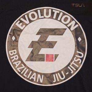 TSLA Compression T Shirt Evolution Brazilian Jiu Jitsu MMA Adult Size M Medium